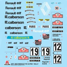 Mașinuță de machetă Italeri 1/24 Renault R5 Alpine Rally imaginea 6