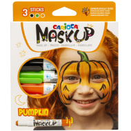 Maskup: Set de pictură facială „dovleac” cu 3 culori - Carioca