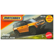 Matchbox: 2025 Jeep Recon — mașinuță galbenă în cutie de carton 1/64 – Mattel