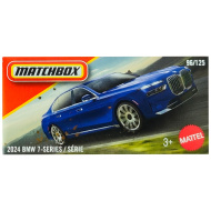 Matchbox: BMW Seria 7 2024 — mașinuță albastră în cutie de carton 1/64 – Mattel