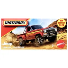 Matchbox: Jeep J10 Stepside 1980 mașinuță în cutie de carton 1/64 – Mattel