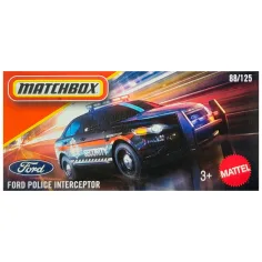 Matchbox: Mașinuță Ford Police Interceptor în cutie de carton 1/64 – Mattel