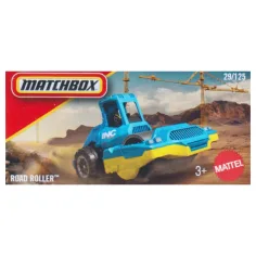 Matchbox Road Roller mașinuță albastră 1/64 – Mattel