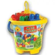 Cuburi de construcţii Maxi Blocks în găleată, 24 piese - D. Toys