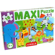 Maxi puzzle cu animale din junglă - D - Toys
