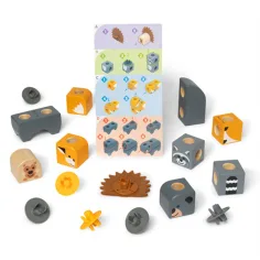 Melissa & Doug: Blockables - Set de joacă din lemn cu animale de pădure - Spin Master imaginea 3