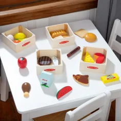 Melissa & Doug: Set de joacă din lemn cu alimente în lăzi - Spin Master imaginea 4