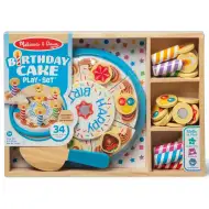 Melissa &amp; Doug: Set de joacă din lemn cu tort aniversar - Spin Master