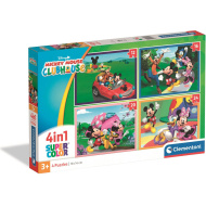 Mickey și prietenii 4 în 1 Supercolor puzzle - Clementoni