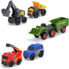 Micro City set de 5 mașinuțe deschizabile - Dickie Toys imaginea 3