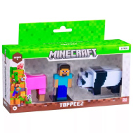 Minecraft 3D Toppeez, seria a 2-a, set de 3 figurine, diverse - 1 buc.