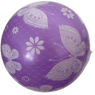 Minge de cauciuc mov cu imprimeu de fluturi, 23 cm.