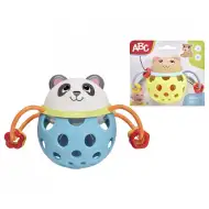 Minge zornăitoare ABC Panda cu mâner și inel de dentiție - Simba Toys