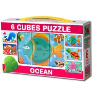 Mini puzzle cu animale de mare 6 bucati - D -Toys