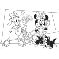 Minnie Mouse 2 în 1 maxi puzzle 2x24 piese și carte de colorat 50x35cm - Lisciani imaginea 2