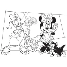 Minnie Mouse 2 în 1 puzzle maxi cu 35 de piese și carte de colorat 70x50cm - Lisciani imaginea 2
