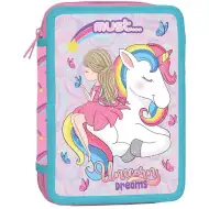 Must: Penar etajat cu model unicorn, umplut, 15x21cm