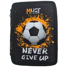 Must: Penar umplut, cu două etaje, cu imprimeu de fotbal, 15x5x21 cm