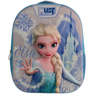 Must: rucsac rotunjit pentru grădiniță, cu imprimeu 3D Frozen, 26 x 10 x 32 cm