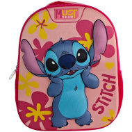 Muștar: rucsac de grădiniță rotunjit cu imprimeu 3D Stitch 26x10x32 cm