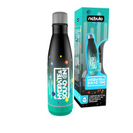 Nebulo: Bidon termic de 460 ml cu difuzor BLUETOOTH încorporat, culoare negru-turcoaz