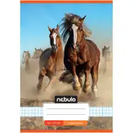 Nebulo: Cai sălbatici imprimați, caiet cu pătrățele 27-32 A/5