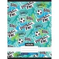 Nebulo: Caiet broșat, tip pătrățele, cu inscripția "Football time", 87-32, format A4