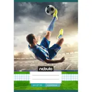 Nebulo: Caiet cu coperți capsate, dictando, cu pătrățele, model cu fotbal, format A5, 27-32