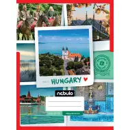 Nebulo: Caiet cu pătrățele, capsat, cu model Ungaria, 87-32 A/4