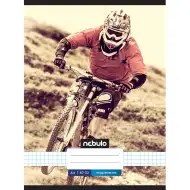 Nebulo: Caiet cu pătrățele, copertă broșată, model biciclist, 87-32 A/4
