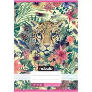 Nebulo: Caiet dictando cu copertă broșată, clasa a IV-a, model cu imprimeu leopard, format A5, 21-32 pagini