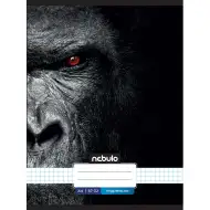 Nebulo: Caiet format A/4, cu pătrățele, broșat, cu model de gorilă, 87-32