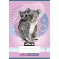 Nebulo: Caiet liniat capsat pentru clasa 1, format A5, 14-32, cu animale - cu koala