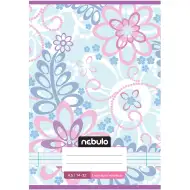 Nebulo: Caiet liniat capsat pentru clasa I, format A5, 14-32, cu model pastel floral