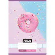 Nebulo: Caiet liniat cu spirală, format A/5, pentru clasa I, cu model de gogoși, 14-32