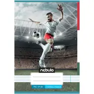 Nebulo: Caiet liniat, format A/5, 21-32, pentru clasa a 4-a, cu copertă cu model de fotbal, capsat