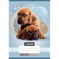 Nebulo: Caiet liniat pentru clasa 1, capsat, format A5, 14-32, cu animale - cu câini