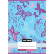 Nebulo: Caiet liniat pentru clasa 1, format A5, 14-32, model drăguț - cu fluturi