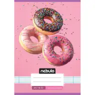 Nebulo: Caiet liniat pentru clasa a 2-a, format A5, 16-32 pagini, model drăguț - cu gogoși