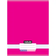 Nebulo: Caiet pătrățat cu capse, neon roz, format A4, 87-32