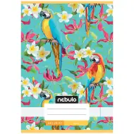 Nebulo: Caiet simplu A/5, 20-32 de file, cu copertă broșată, model cu papagali