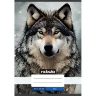 Nebulo: Caiet simplu capsat A5, 20-32 pagini, model cool - cu lup.