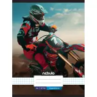 Nebulo: Caiet tip motocross cu pătrățele, capsat, format A/4, model 87-32