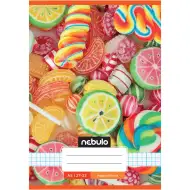 Nebulo: Caiet tip pătrățele cu model bombonele, format A/5, 27-32