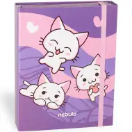 Nebulo: Cutie pentru caiete, format A/5, cu model pisicuțe