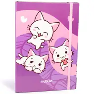 Nebulo: Cutie pentru caiete, format A4, cu model de pisicuță