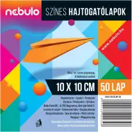 Nebulo: Hârtie colorată pentru origami, 50 foi, 10x10 cm, 80g