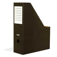 Nebulo: Mapă pentru documente din carton pliabil, cotor 80 mm, neagră