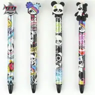 Nebulo: Pix cu gel tip buton, radiabil, cu model panda, disponibil în mai multe variante, 1 buc.