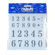 Nebulo: Șabloane din plastic pentru numere mici